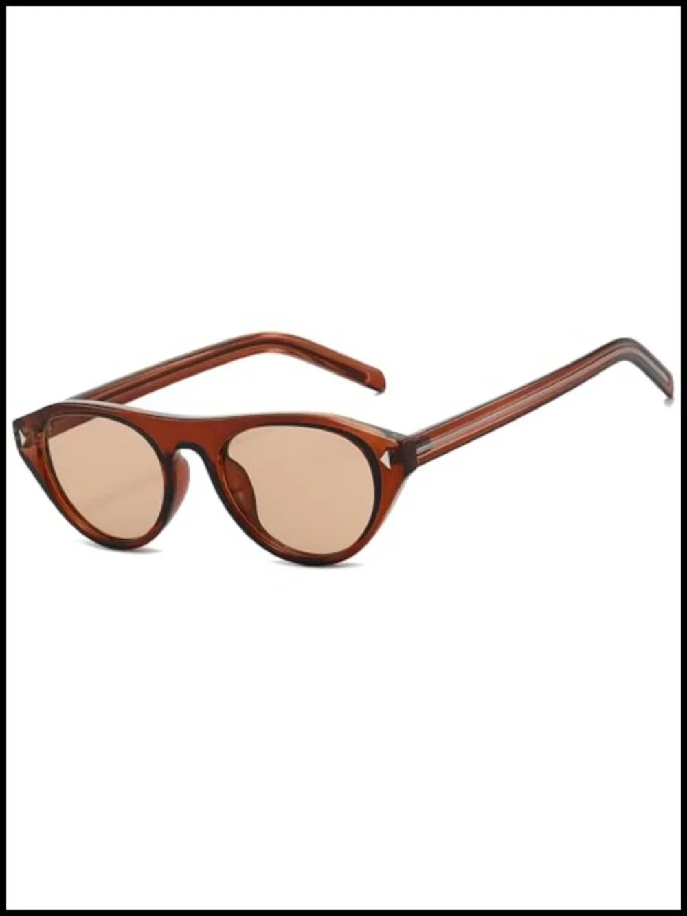 Retro Oval Cateye Sunglasses UV400 Protection Narrow Sun Glasses